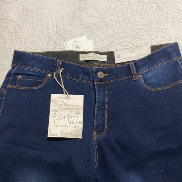 Cato mid rise skinny crop jeans dark wash size 12 - Picture 10 of 14